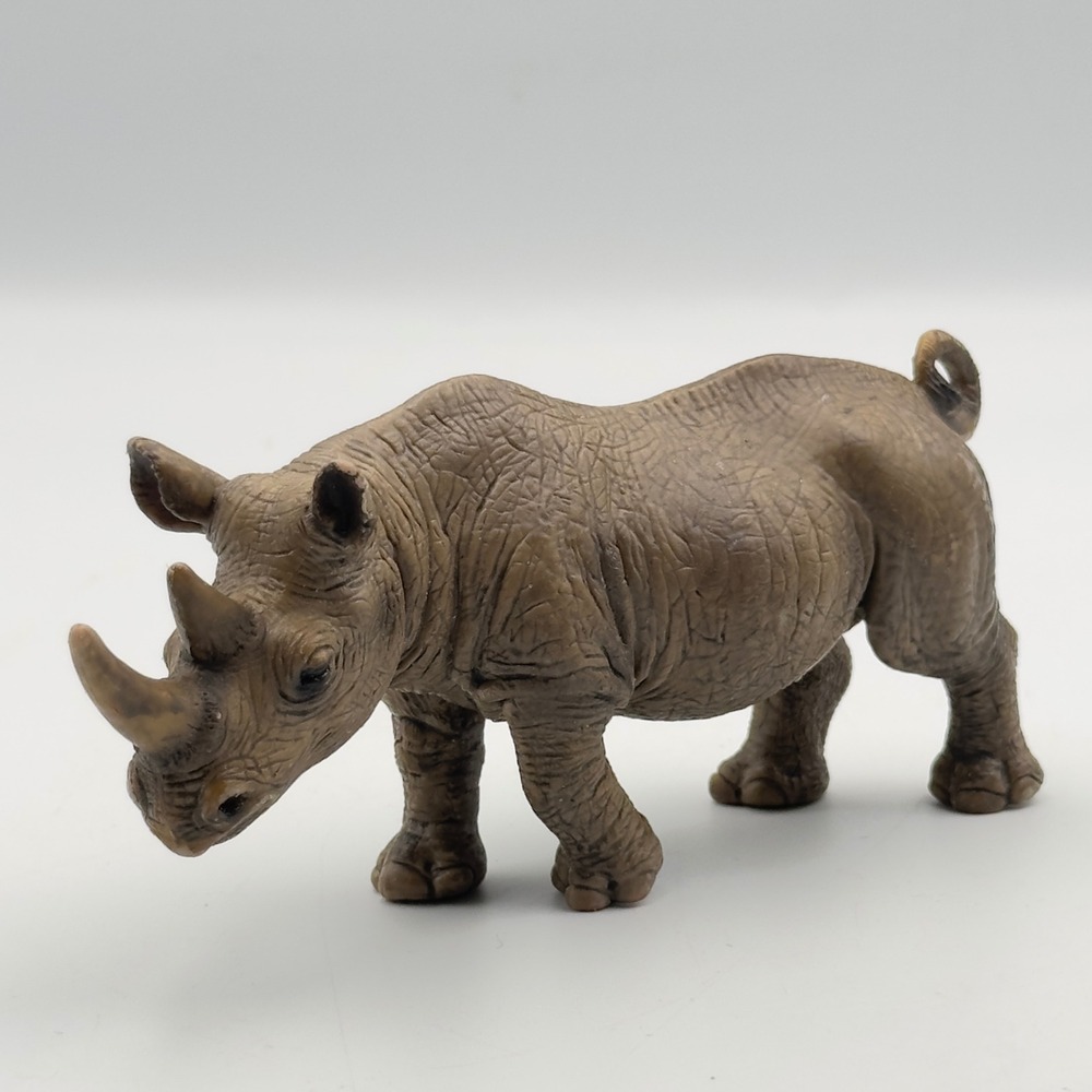 Schleich Rhino Rhinoceros Animal Figure 2008 Retired Wildlife Toy‎